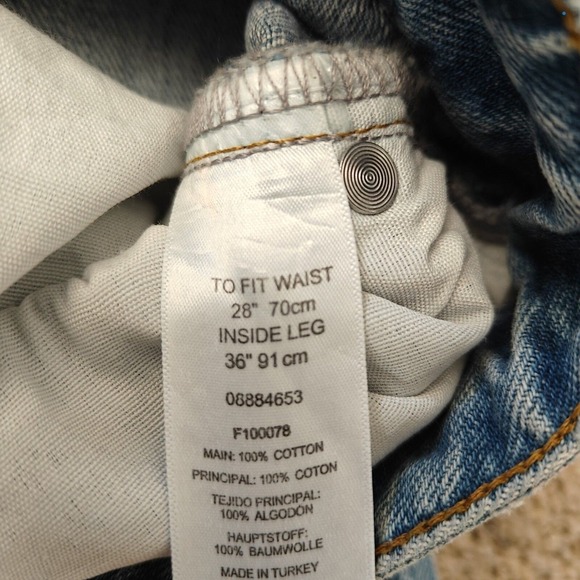 ASOS DESIGN High Waisted Mom Jeans Light Wash Cotton Denim Size 28T - Picture 4 of 12